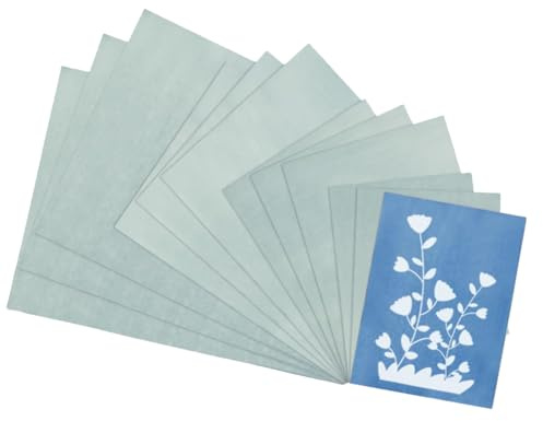 BENECREAT 44 Stück 4 Größen Sonnendruckpapier, Cyanotypiepapier Solar-Zeichenpapier empfindliches Naturdruckpapier für Blumenpressen, Kunsthandwerk, DIY-Projekt