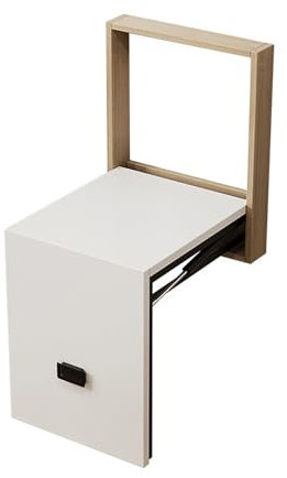 Faltbare Duschbank Wandmontage Massivholz Klapphocker für Eingangsbereich, Flur, Küche und Bad - Unsichtbarer Haushaltssitz