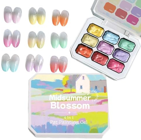 Gel Per | Gel Smalto Unghie 9 Colori | Vernice Disegno Senza Risciacquo Tenuta Lunga Durata Creazioni Per French Manicure Uso Domestico