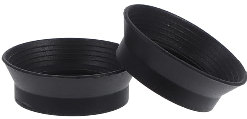 LIFKICH Lot de 2 Cache-Oculaires en Caoutchouc Noir 30 MM pour Microscope Stéréo et Jumelles Protection Oculaire Anti-Éblouissement Adaptable Accessoire Microscope pour Usage en