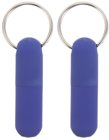 WEKAMOS 2 Pièces Poinçon Coupe-Cigare Porte-Clés en Métal Lot de 2, Perforatrice Compacte pour Cigares de Toutes Tailles, Outil Portable Bleu pour Fumeurs, Accessoire Précis pour