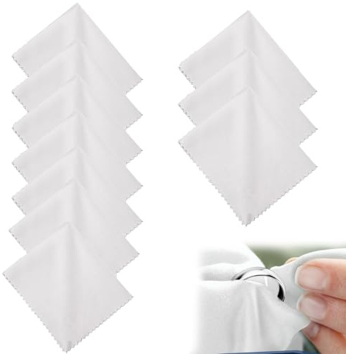 PYRUVAE 10 Piezas Limpieza de plata, reutilizable, plata, paño de limpieza de joyas, paño de limpieza de plata, para cobre, plata esterlina, plata, oro, platino