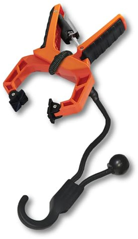 Holden USA Adjustable Ladder Clamp Set – Ladder Stabilizer Clip for Roof, Gutters, and Wall Prep - Non-Slip Grip, Secure & Steady (Orange Single)