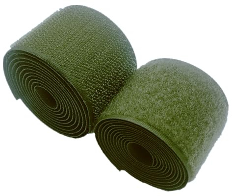 Generic 50mm breit Armee Grün Annähen Klettband nicht klebendes Nylongewebe Befestigungsset für Handtaschen Kleidung Schuhe Rucksäcke DIY Handwerk
