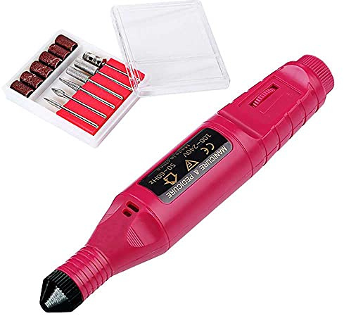 OcioDual Kit Manicura Pedicura Torno Pulidor Uñas Lima 6 en 1 Velocidad Ajustable