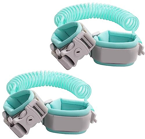 Baby Anti-verloren Gürtel, 2 Stück, Handgelenk Gürtel Leine, 360 ° Drehbar Sicherheits Handgelenk Manschette mit Schloss, 1.5 m Spanngurte Leine für Kleinkinder