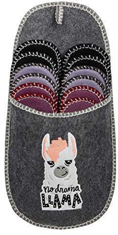 ONVAYA® ABS Gästepantoffel | No Prob Llama | No Drama Llama | Lama Flamingo Einhorn | 6er Set | Antirutsch Sohle | Hausschuhe | Filzpantoffel | Gr. 36-45 Gästehausschuhe (No Drama Llama - 1 Lama)