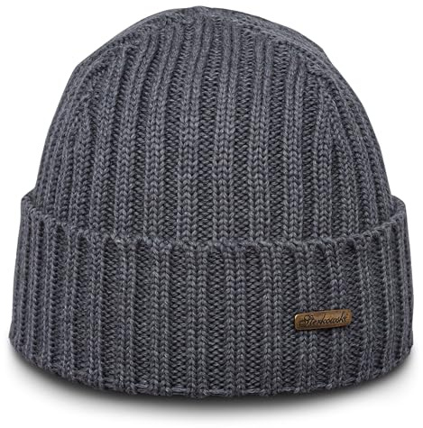Sterkowski Norfolk Strickmütze | 100% Merinowolle Wintermütze für Herren und Damen | Warme Extra Fine Merino Beanie