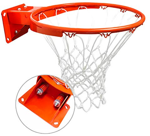 ProSlam Heavy Duty Wall Mounted Basketball Rim, 18 inch Professional Double-Spring Hanging Basketball Goal Fits Indoor and Outdoor Wall