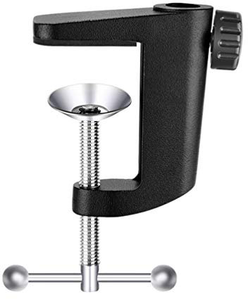 MILISTEN C-Förmige Tischklemme für Die Mikrofonmikrofonaufhängung Scherenarmständerhalter mit Verstellbarer Schraube