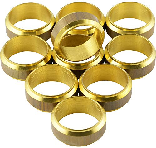 Fittingteile - Klemmringe für Messing-Verschraubungen Klemmringverschraubung (Ausführung: 10 Stück - Für Rohr Ø außen: 15 mm)