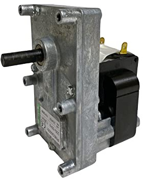 ERICAMBI, Motoriduttore FB1397 Mellor Serie T3 per Stufe a Pellet, Velocità 2rpm, Pacco Lamellare 25mm, Ø Albero 9,5mm, Senso di Rotazione Oraria, Spianatura Singola, Anselmo Cola Edilkamin