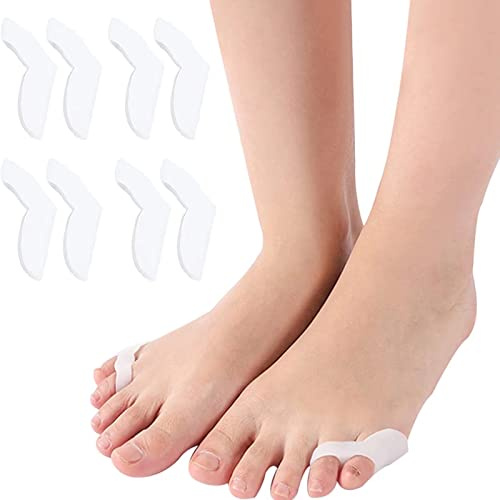 RUNRAYAY 8er-Pack Ballenzeh-Korrektor-Pads mit Trenner, Gel-Pinky-Toe-Bunion-Schutz-Relief-Pad für Ballenzeh-Frauen, kleiner Zehenschutz-Ballenzeh zum Tragen mit Schuhen