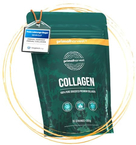 Primal Collagen by Primal Harvest - Powder Supplement with Types I & III Peptides to Help Improve Hair, Nails & Joints, for Men & Women,1 Pack: 30 Servings