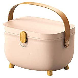 28*20*18 cm Hausapotheke Box, Kunststoff Medikamenten Aufbewahrung Doppelschichtiger Medikamentenbox Aufbewahrung Groß Ovale Medikamenten Organizer, mit Griff und Mehreren Fächern, für Hause, Freien