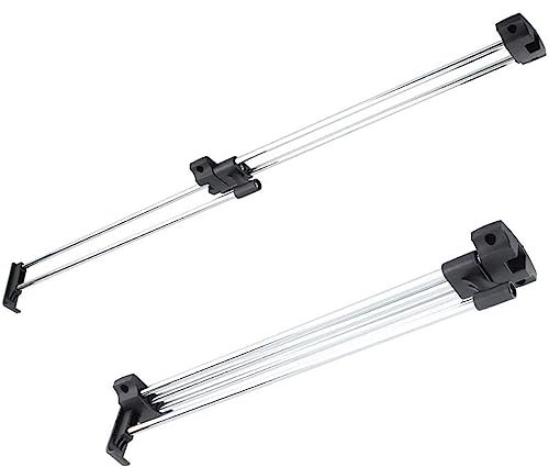 ANMOO Wardrobe Rail Heavy Duty Retractable Clothes Hanger Rail Pull Out Clothes Hanger Rod with Screw(35cm)