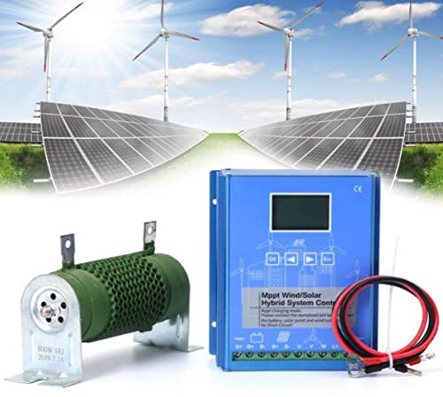 FENGSSLL Controlador de Carga híbrido Solar eólico 5000W-12000W 12V / 24V / 48V Regulador de Interruptor automático MPPT Controlador de Refuerzo híbrido Solar eólico,12000W-24V