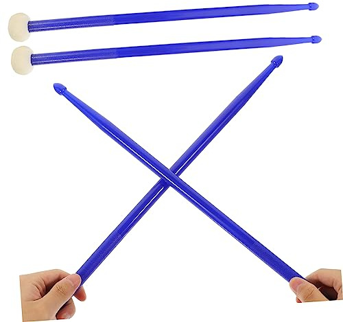 ABOOFAN Baqueta de Dos Parches Baquetas de Jazz de Doble Punta de Nailon para Música Portátiles Accesorios de Percusión Ligeras Uso Batería y Percusión Musical