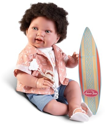 Antonio Juan PIPO Surfer-Puppen | Puppe mit Surfzubehör | Kollektion 2024 | Ideal für Jungen und Mädchen | 42 cm - Ref. 33361