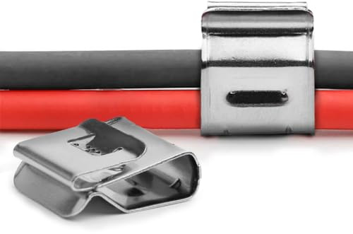 VOOXA Premium | 20 Stück Edelstahl A2 KABELCLIPS für PV Kabelübertragung | gut poliert, keine scharfen kanten | Salz-, Rost- und Korrosionsbeständig | fachgerechte Kabelbefestigung am Modulrahmen
