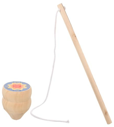 TOYANDONA Holz Kreiselspielzeug Traditionelle Gyro Spielzeuge Langlebig Rotierend Mit Seil Für Kinder Und Jugendliche Feierdekoration