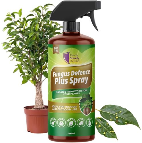 Fungus Defence Plus Spray 200ml | Organic Plant Protection | Targets Blackspot, Mildew, Leaf Spot, Blight, Rust | Ideal for Indoor & Outdoor Use | Safe on Fruits, Vegetables, Flowers | Natural Defence