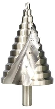 1 Stück Stufenbohrer 6–60 mm Spiralnut HSS Stahl Lochschneider for Holz Metall Bohrwerkzeuge Stufenkegelbohrer(1pc 4-32mm)