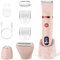 Scttomon Damenrasierer für Gesicht, Achseln, Beine, Arme & Bikinizone Rasierer Elektrorasierer Körpertrimmer Intimrasierer Bikini-Trimmer für Frauen Wasserdicht Nass/Trocken LCD-Display 3-in-1 Rosa