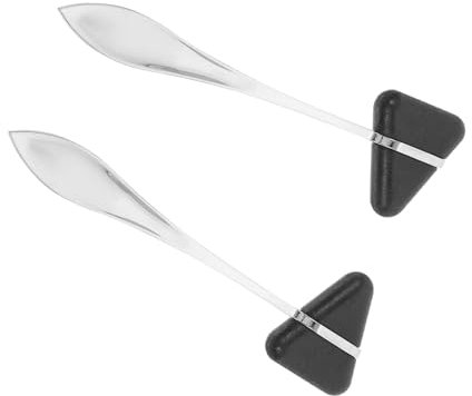 Amosfun 2pezzi Martello Neurologico in Zinco Plessore Triangolare Martello Diagnostico Per Test Medici e Percussione Dei Nervi