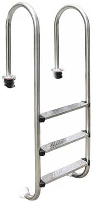 Schwimmbadleiter aus Edelstahl, 3 Stufen (1,5 mm) für den Innen- und Außenbereich, langlebige und sichere Poolstufen, robustes Design, einfache Installation, ideal für alle Pools