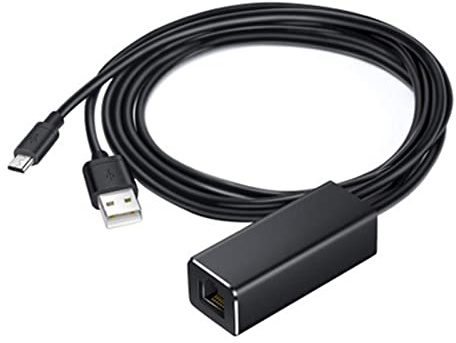 New 1m 3 In 1 Micro USB To RJ45 Ethernet Adapter Compatible With Fire TV Stick 480Mbps LAN Network Card with USB Power Supply 100M Ethernet