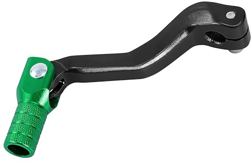 Tunejoy Leva del Cambio Pieghevole per Moto in Alluminio Universale per 50cc 70cc 90cc 110cc 125cc Scooter Pit Bike Dirt Bike Ciclomotore 119x52mm Nero + Verde