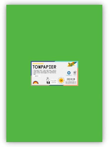 Tonpapier 130g/qm, DIN A3, 50er Pack (Hellgrün)