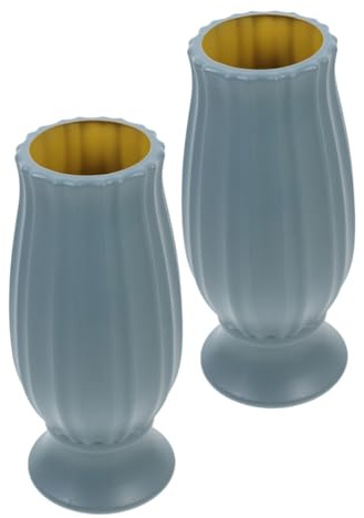 JUMPLAWN 2 Pezzi Vasi per Cimitero in Pe Design Elegante e Resistente, Portafiori per Lapide Capacità Moderata per Decorazioni Commemorative