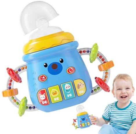 Genérico Biberón para niños, biberón para niños, para sorber, taza sensorial con sonajero de agarre - Accesorios de alimentación, taza para sorber de desarrollo para niñas y
