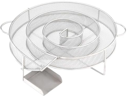 Générateur de fumée froide rond 19,5 cm acier inoxydable | Lave-vaisselle, brûlage 7 h, pour poisson viande fromage légumes, compatible fumoirs et grils