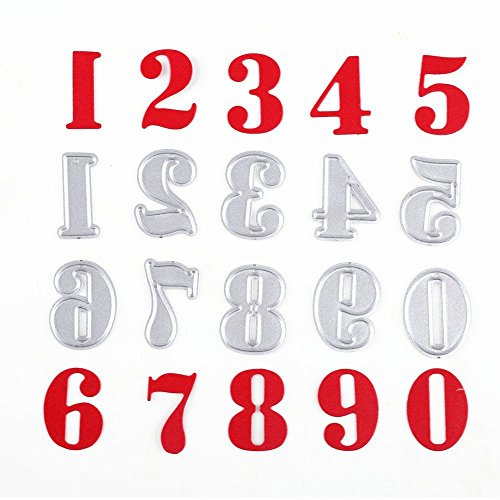 U-horizon Cutting Dies Nummer Schneiden Schablonen DIY Sammelalbum Dekor Papier Karten, Metall Buchzeichen, Metall Lesezeichen