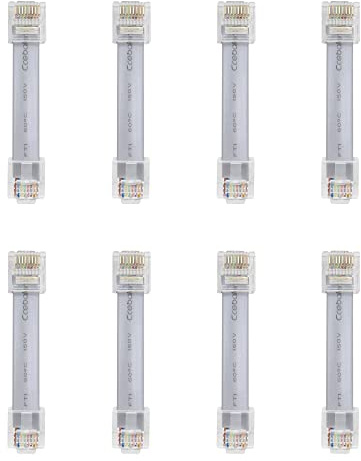 RIIEYOCA Câble patch Ethernet Cat5e court de 5 cm, câble réseau LAN RJ45 plat pour ordinateur pour routeur, modem, commutateur, serveur (8 pièces, gris)