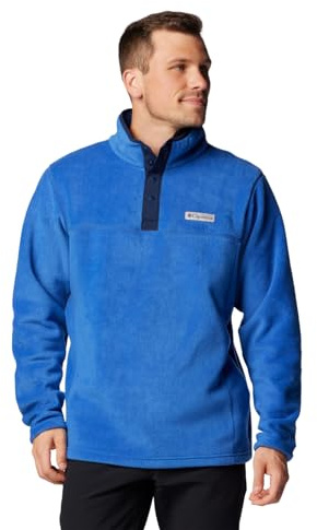 Columbia Men's Steens Mountain Half Snap 2, Fleece Pull Over, Mountain Blue/Collegiate Navy, M