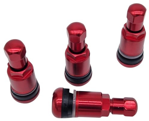 4x Aluventile PKW Metallventil 11,3mm Leicht Felgenventile (Bordeaux)