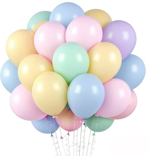 Ballonger pastell, 100 stycken pastellballonger, 25 cm latexballonger födelsedag, ballonger pastellfärger, ballong festdekoration födelsedag bröllop festival årsdag dekoration