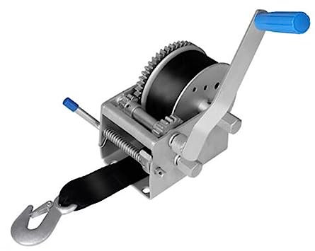 Sollevatore elettrico Verricello manuale, verricello manuale for rimorchio for barche 4WD 3000kg / 6615lb Cinghia manuale for auto a 3 velocità for auto, lavori domestici, movimentazione merci