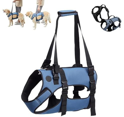 2026 Arthrose Geschirr, Atmungsaktiv und Einstellbar Tragehilfe Hund Groß, Treppenhilfe für Hunde, Eure Tägliche Stütze, für Mehr Gute Tage Zusammen(Hellblau,XL (28–41 kg))