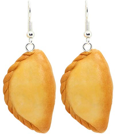 Bluebubble BAKERY SHOP Cornish Pasty Dangle Earrings on Gift Card
