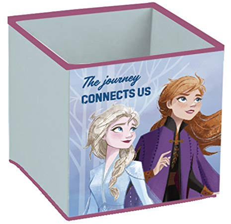 ARDITEX - Faltbare Aufbewahrungsbox Elsa & Anna von Disney Frozen Offizielle Lizenz - 31x31x31cm - Zum Verstauen von Spielzeug, Kleidung und Zubehör