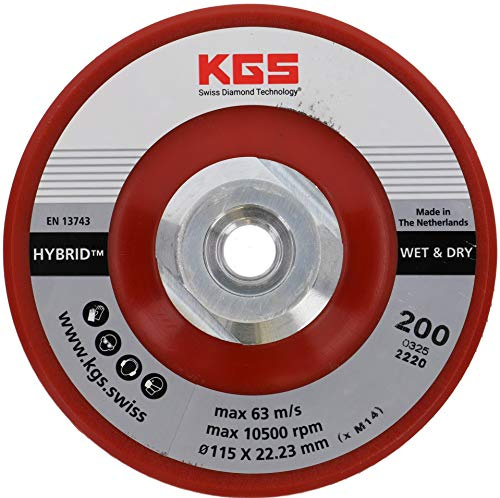 KGS Hybrid-Diamant-Trennscheiben, 115 x M14 goldfarben, Körnung 200 mit direkter M14 aufnahme passend für Winkelschleifer