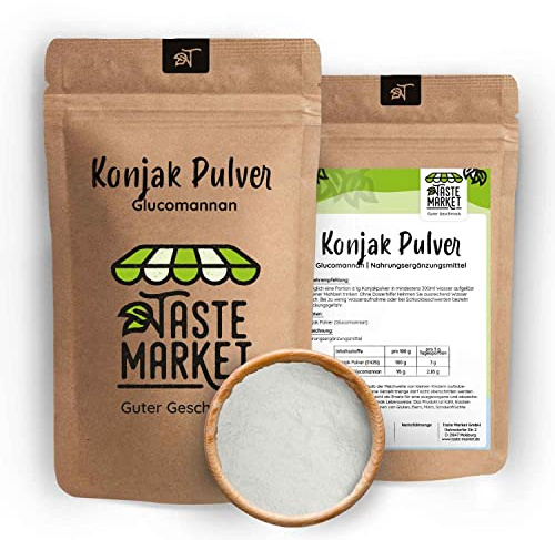 100 g Konjak Pulver | GRÖSSENAUSWAHL | Glucomannan | natürliches Pulver | vegan | Low Carb