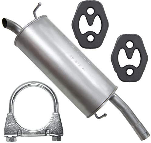 Adamot Endschalldämpfer Auspuff Endtopf für Fiesta 5 V MK5 1.25 1.3 1.4, Mazda 2 1 I DY 1.2