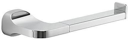 Gedy Krabi Porta Rotolo Carta igienica, Colore Cromo, Componenti Realizzati in Acciaio Inox e Cromall®, Garanzia 2 Anni, Misure 3,3 x 16,5 x 7 CM e Peso 0,16 kg, Design R&S