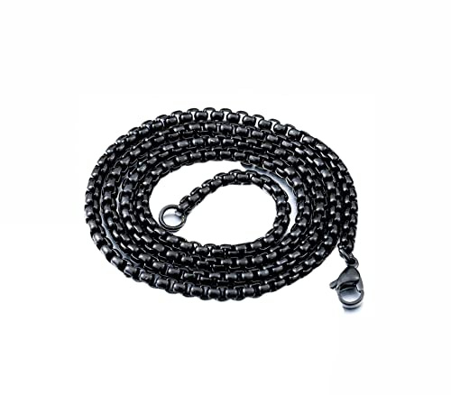 Homxi Halskette Männer,Kugelkette 3.5mm Halskette Herren 60 cm Kugel Kette Kette Edelstahl Lang Gold Ketten Herren